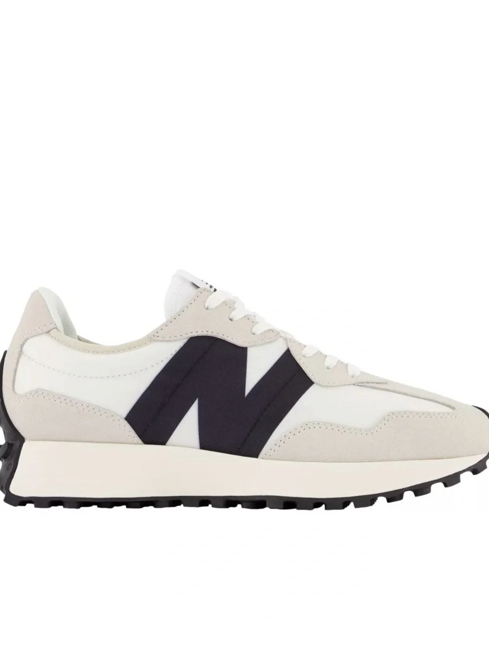 New Balance 327 in the Sea Salt/White/Black